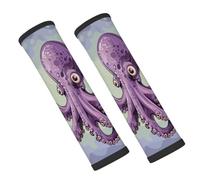 Entemne Car Seat Belt Covers Purple Octopus Tentacles Seat Belt Comfort Pads For Kids Adults Men Women Soft Seatbelt Cushion Shoulder Strap Pads For Bags, 2 Pcs