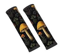 Entemne Car Seat Belt Covers Vintage Woodland Nature Mushroom Pattern Seat Belt Comfort Pads For Kids Adults Men Women Soft Seatbelt Cushion Shoulder Strap Pads For Bags, 2 Pcs