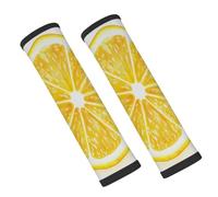 Entemne Car Seat Belt Covers Yellow Lemon Slice Summer Seat Belt Comfort Pads For Kids Adults Men Women Soft Seatbelt Cushion Shoulder Strap Pads For Bags, 2 Pcs