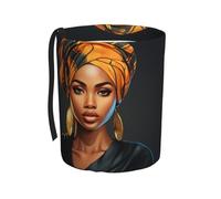 Entemne Car Trash Bin Americans Black Women African Waterproof Leakproof Car Trash Can Collapsible Oxford Hanging Vehicle Litter Bag for Seat Headrest 4L Small Organiser Bins