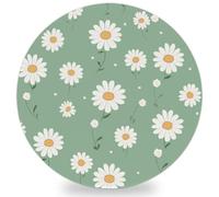 Entemne Coasters Set of 1 Daisy Flowers Pattern Spring Absorbent Ceramic Drinks Coasters with Cork Backing, Table Protection Heat Resistant Non Slip Bar Cup Mats Housewarming Gift