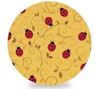 Entemne Coasters Set of 1 Ladybugs Abstract Tree Leaves Absorbent Ceramic Drinks Coasters with Cork Backing, Table Protection Heat Resistant Non Slip Bar Cup Mats Housewarming Gift