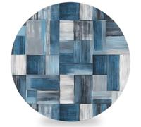 Entemne Coasters Set of 1 Modern Abstract Blue Gray Painting Absorbent Ceramic Drinks Coasters with Cork Backing, Table Protection Heat Resistant Non Slip Bar Cup Mats Housewarming Gift