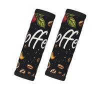 Entemne Coffee Leaves Bean Pattern Luggage Handle Wraps 2 Pack Luggage Identifiers for Suitcase Soft Neoprene Handle Covers for Trolley Door Handles Grip Travel Accessories
