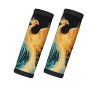 Entemne Fire Phoenix Artistic Luggage Handle Wraps 2 Pack Luggage Identifiers for Suitcase Soft Neoprene Handle Covers for Trolley Door Handles Grip Travel Accessories