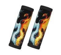 Entemne Fire Water Phoenix Abstract Luggage Handle Wraps 2 Pack Luggage Identifiers for Suitcase Soft Neoprene Handle Covers for Trolley Door Handles Grip Travel Accessories