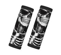Entemne Funny Skeleton Coffee Luggage Handle Wraps 2 Pack Luggage Identifiers for Suitcase Soft Neoprene Handle Covers for Trolley Door Handles Grip Travel Accessories