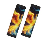 Entemne Ice Fire Phoenix Art Painting Luggage Handle Wraps 2 Pack Luggage Identifiers for Suitcase Soft Neoprene Handle Covers for Trolley Door Handles Grip Travel Accessories