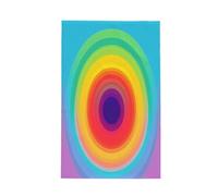 Entemne Rainbow Circle Swirl Tea Towel for Kitchen Absorbent Waffle Teatowels Microfiber Hand Towel Quick Drying Dishcloths for Housewarming Gift New Home Decor, 16x26 In