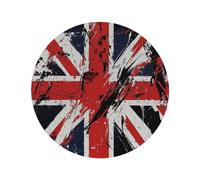 Entemne Round Placemat 1 Pc Uk Flag Art Placemats Washable Heat Resistant Dining Table Mats for Party Home Decor Everyday Use