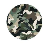Entemne Small Round Mouse Mat Camouflage Pattern Military Camo Non-Slip Rubber Base Mouse Pad 20cm Computer Mousepad Portable Washable Desk Mat For Office Laptop Gaming Gift, 1 Pc