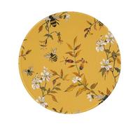 Entemne Small Round Mouse Mat Flower Floral Animal Bee Non-Slip Rubber Base Mouse Pad 20cm Computer Mousepad Portable Washable Desk Mat For Office Laptop Gaming Gift, 1 Pc