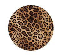 Entemne Small Round Mouse Mat Leopard Prints Skin Pattern Non-Slip Rubber Base Mouse Pad 20cm Computer Mousepad Portable Washable Desk Mat For Office Laptop Gaming Gift, 2 Pcs