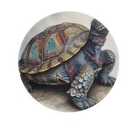 Entemne Small Round Mouse Mat Tortoise Art Painting Non-Slip Rubber Base Mouse Pad 20cm Computer Mousepad Portable Washable Desk Mat For Office Laptop Gaming Gift, 1 Pc