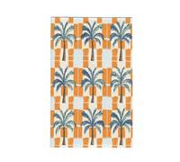 Entemne Tropical Palm Tree Checked Pattern Tea Towel for Kitchen Absorbent Waffle Teatowels Microfiber Hand Towel Quick Drying Dishcloths for Housewarming Gift New Home Decor, 16x26 In