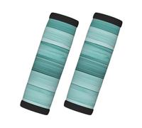 Entemne Turquoise Wooden Grain Luggage Handle Wraps 2 Pack Luggage Identifiers for Suitcase Soft Neoprene Handle Covers for Trolley Door Handles Grip Travel Accessories