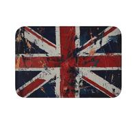 Entemne Union Jack Uk Flag Door Mat Washable Indoor Outdoor Entrance Doormat 40x60cm Front Door Welcome Mat Non-Slip Thin Bathroom Runner Rug