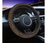 Entemne Universal Car Steering Wheel Covers Leopard Print Pattern Neoprene Non-Slip Steering Wheel Protector For Women Men Car Accessories Fits Cars Suvs Trucks