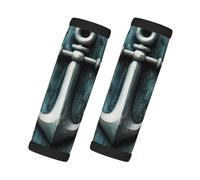 Entemne Vintage Wooden Board Anchor Luggage Handle Wraps 2 Pack Luggage Identifiers for Suitcase Soft Neoprene Handle Covers for Trolley Door Handles Grip Travel Accessories