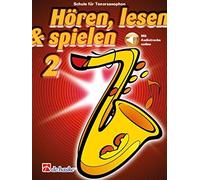 entendre, la lecture and Jeux bande 2 pour saxophone ténor - individuelle Souffleur école de Jaap KASTELEIN et Michiel Olden Kamp - avec CD et coloré Cœur Note Pince