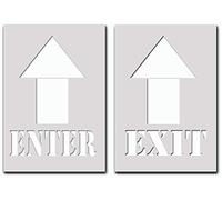 Enter/Exit Directional Arrow Floor Stencil/Paint and Mark Floor Signage/Reusable (24x35)