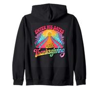 Enter His Gates With Thanksgiving Spiritual Zip Hoodie