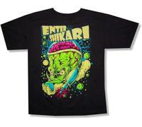 Enter Shikari Brain Cartoon Head Black T Shirt New Band Merch(XX-Large)