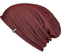 Enter the Complex® Beanie Hat, Slouchy, One Layer Knitted, 100% Merino Wool, Women & Men, Maroon