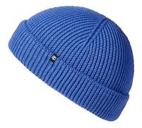 Enter the Complex® Fisherman Beanie 100% Merino Wool Trawler Hat Troyer Ribbed Knit Women Men, blue, One Size