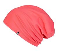 Enter the Complex® Light Jersey Beanie Hat, Women and Men, Cotton Slouch Beanie, Elastic, Coral Pink, L/XL