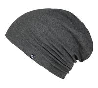 Enter the Complex® Light Jersey Beanie Hat, Women and Men, Cotton Slouch Beanie, Elastic, Dark Grey Melange, S/M