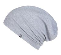 Enter the Complex® Light Jersey Beanie Hat, Women and Men, Cotton Slouch Beanie, Elastic, Light Grey Melange, S/M