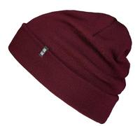 Enter the Complex® Merino hat for men, women, 100% merino wool, warm and thin, two-layer knitted hat, bordeaux, One Size
