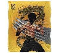 Enter The Dragon Silky Dragon Claw Bruce Lee Soft Touch Blanket Multicoloured (One Size)
