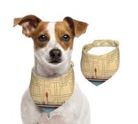 Enter The Maze of Thinking Pet Scarf Dog Bandanas Spring Summer Soft Cotton Puppy Scarfs Adjustable Accessories for Small Medium Large Girl Boy Pup Large