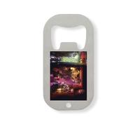 Enter The Void dystopian Lonely Urban Living Art Stainless Steel Bottle Opener Silver