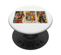 Entering My Villain Era Retro Vintage Design Chillin Villain PopSockets Adhesive PopGrip