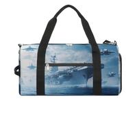 Enterprise Battleship Fight Jets Travel Duffle Bag with Shoes Compartment