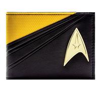 Enterprise USS Starfleet Command Uniform Metallic Emblem Wallet Bi-Fold ID & Card Holder, Yellow