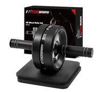 EnterSports Ab Rollers, Ab Trainer for Home with Two Knee Mats, Ab Wheel for Abdominal Muscle Training, Ab Exercise Wheels, Suitable for Beginners, Advanced and Professionals