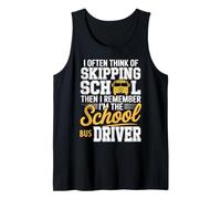 Entertaining School Bus Professional Comedy for Staff Tank Top