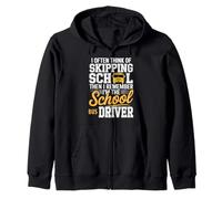 Entertaining School Bus Professional Comedy for Staff Zip Hoodie
