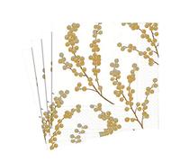 Berry Branches White Christmas Caspari Lunch Paper Napkins 20 in Pack 3 ply 33 cm Square