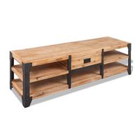 Entertainment Centres & TV Stands Solid Acacia Wood Stand 140cm Media Unit Cabin