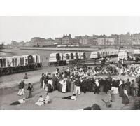 Entertainment on the beach at Margate Kent England in the 19th century. From Around The Coast An Album of Pictures from Photographs of the Chief Seaside Places of Interest in Great Britain and Ireland