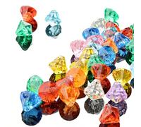 Entervending Gems for Crafts - Small Diamond Gemstones for Craft - 1.32 LB Gems in Jar - Vase Filler - Table Scatters Decor - Fish Tank Fake Rock