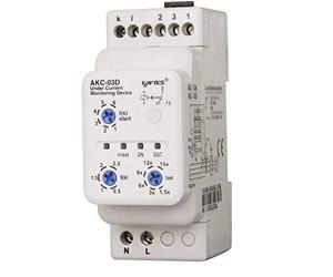 ENTES Relay Control of Courant AKC-03D, Automatic Operation, 1.5 - 60 A, 230 V AC, DIN Rail Mount, Silver Cadmium Oxide Contact, Normally Open