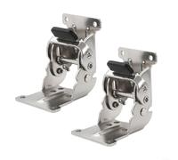 Entgoinggo 2 Pack Locking Folding Hinges 0° 90° 180° Cold Rolled Steel Foldable Table Hinges For Table Legs Chairs Beds Furniture Extensions And DIY Projects(silver)