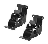 Entgoinggo 2 Pack Locking Folding Hinges 0° 90° 180° Cold Rolled Steel Foldable Table Hinges For Table Legs Chairs Beds Furniture Extensions And DIY Projects(black)