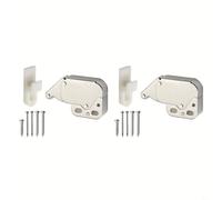 Entgoinggo 2 Pack Push To Open Latch Spring Loaded Catch For Cabinet Door Lock Automatic Touch Release Mechanism With Nylon Roller For Cupboard Furniture Hardware